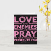 Love Your Enemies Bible Verse For Women Girl Valen カード (黄色い花)