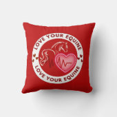 Love Your Equine Throw Pillow クッション (裏面)