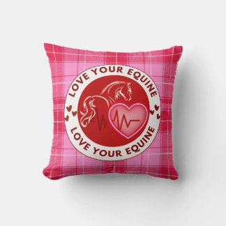 Love Your Equine Throw Pillow クッション