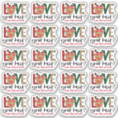 Love Your Hair Snap Share Leave Review Christmas シール (正面)