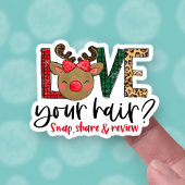 Love Your Hair Snap Share Leave Review Christmas シール