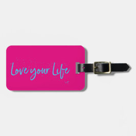Love-your-Life-Typography-blue ラゲッジタグ