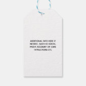 Love Your Logoのホワイトブラック手作り ギフトタグ (裏面)