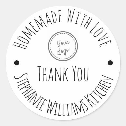 Love Your Logoの手作りありがとう ラウンドシール (正面)