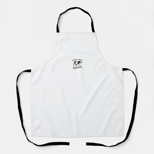 🌍💚 Love Your Mother 🌿 エプロン (正面)
