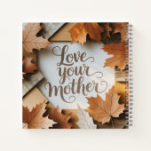 Love Your Mother Luxury Fall Leaves Premium Art  ノートブック (裏面)