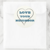 Love Your Neighborスタンプ ラウンドシール (バッグ)