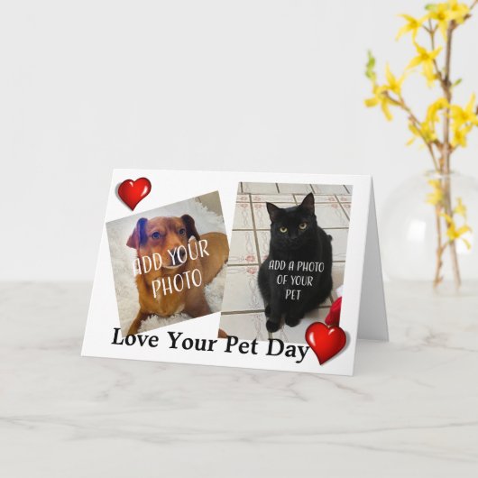 Love Your Pet Day カード (黄色い花)