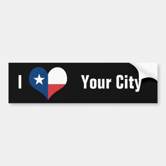 Love Your Texan Cityバンパーステッカー バンパーステッカー (正面)
