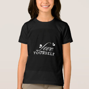 Love YourselfタイポグラフィTシャツ トライブレンドTシャツ