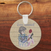 「Love Yourself」カスタマイズ可能なキーチェーンダブルサイド キーホルダー (正面)