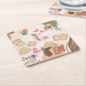 Love yourself  スクエアペーパーコースター (アングル)