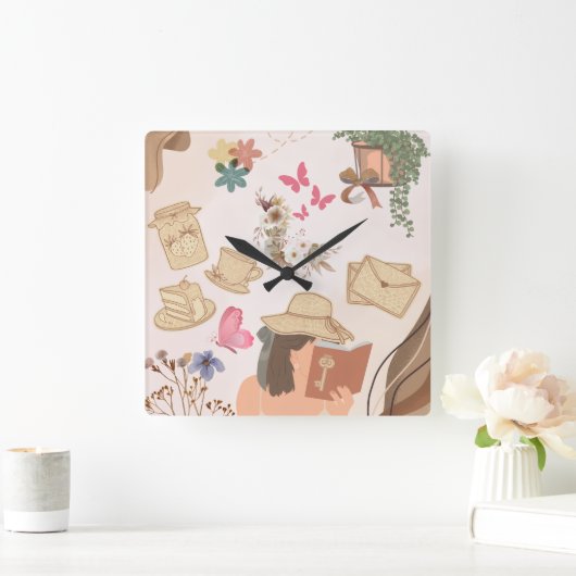 Love yourself  スクエア壁時計 (ホーム)