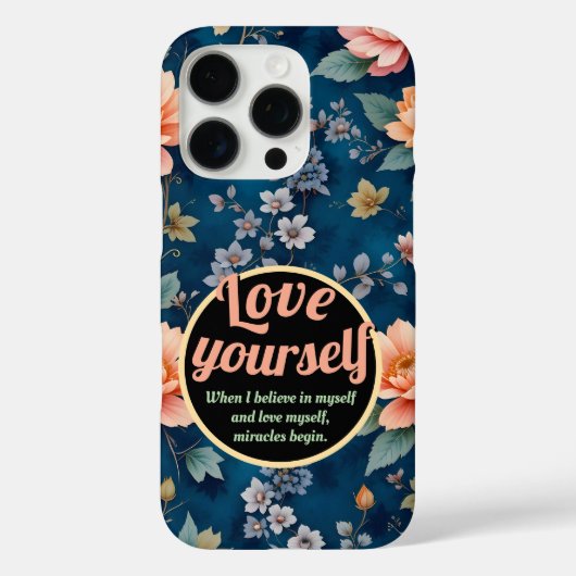 Love Yourself -ヴィンテージフローラデザイン Case-Mate iPhoneケース (裏面)