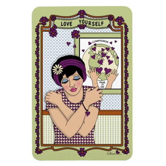 Love Yourself_A_4x6冷蔵庫磁石 マグネット (縦)