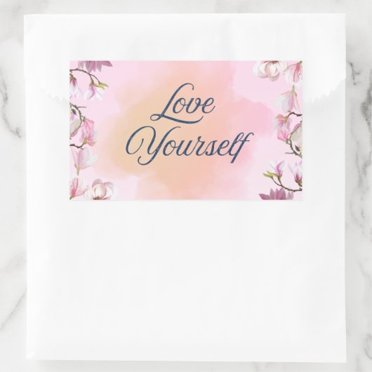 Love Yourself Aesthetic Sticker 長方形シール (バッグ)