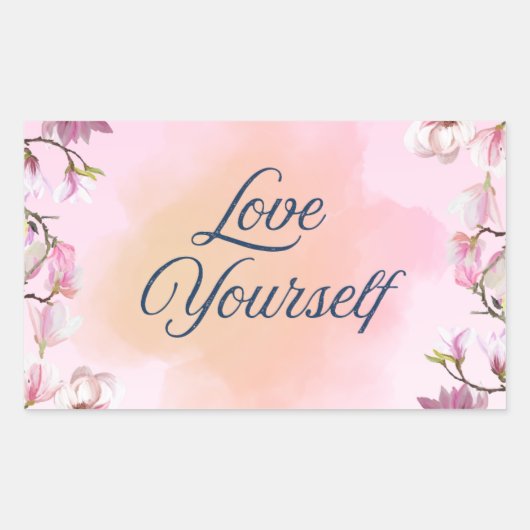 Love Yourself Aesthetic Sticker 長方形シール (正面)
