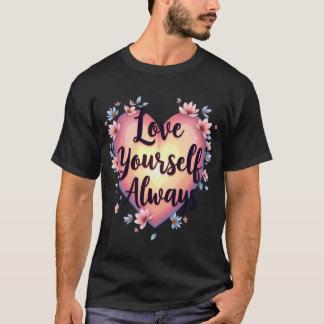 「Love Yourself, Always」自己愛やる気を起こさせるアプリ Tシャツ