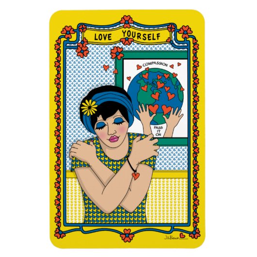 Love Yourself_B_4x6冷蔵庫磁石 マグネット (縦)