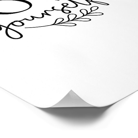 Love Yourself - Boho Minimalist Motivational ポスター (角)