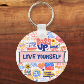 LOVE YOURSELF BOOS UP KEYCHAIN キーホルダー (正面)