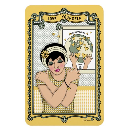 Love Yourself_C_4x6冷蔵庫磁石 マグネット (縦)