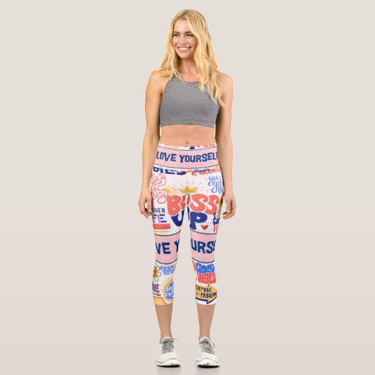 LOVE YOURSELF CAPRIパンツ カプリレギンス (正面)