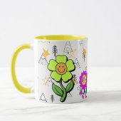 love yourself Funny Smiley Face Cool Design マグカップ (左)