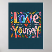Love Yourself Inspirational Motivational Quotes ポスター (正面)