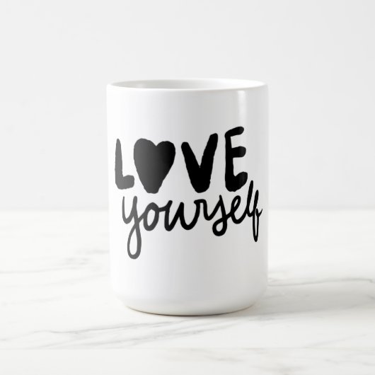 Love Yourself Inspirational Quote Coffee Mug コーヒーマグカップ (中央)