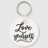 Love Yourself Inspirational Quote Self Love キーホルダー (正面)