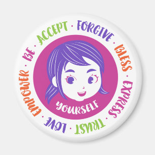 Love Yourself Magnet 2.5インチラウンド マグネット