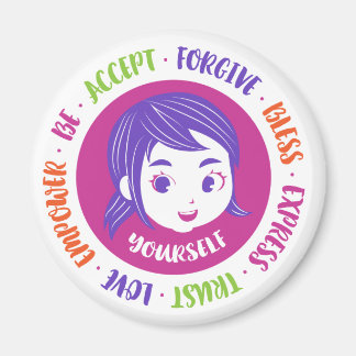 Love Yourself Magnet 2.5インチラウンド マグネット