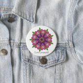 Love yourself mandala flowers 缶バッジ (インサイチュ)