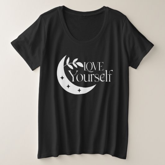 Love Yourself Moon霊的マジックTシャツ プラスサイズTシャツ (デザイン正面)