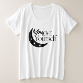 Love Yourself Moon霊的マジックTシャツ プラスサイズTシャツ