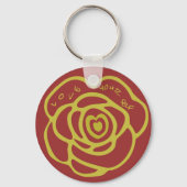 Love Yourself Red Rose キーホルダー (正面)