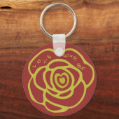 Love Yourself Red Rose キーホルダー (正面)