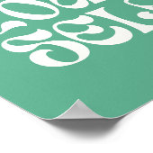 Love Yourself – Retro Feminist Quote Poster (Green ポスター (角)