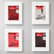 Love Yourself Valentine's Dayポスタープリント5" x 7"