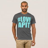 #LOVEAPITメンズブルーTシャツ – その他の色を使用 Tシャツ (正面フル)