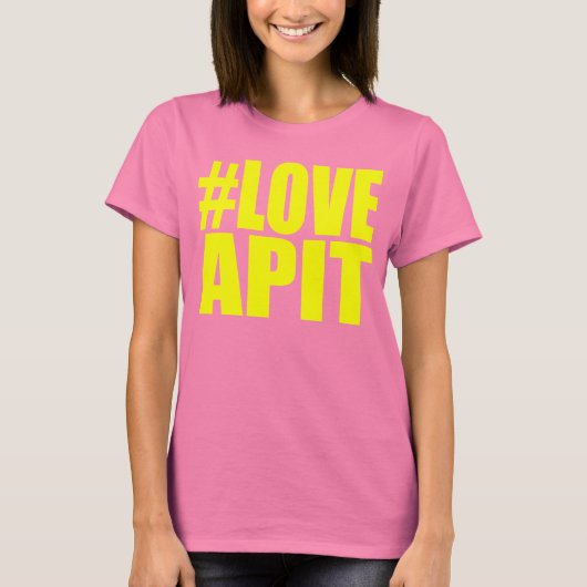 #LOVEAPIT女性黄色オウムT – その他の色を使用 Tシャツ (正面)