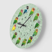 Lovebird Clock ラージ壁時計 (傾斜)
