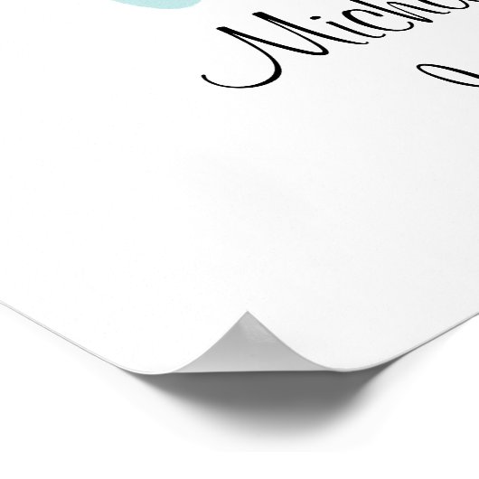 Lovebirdsプリントカスタマイズ – 名前と日付 ポスター (角)