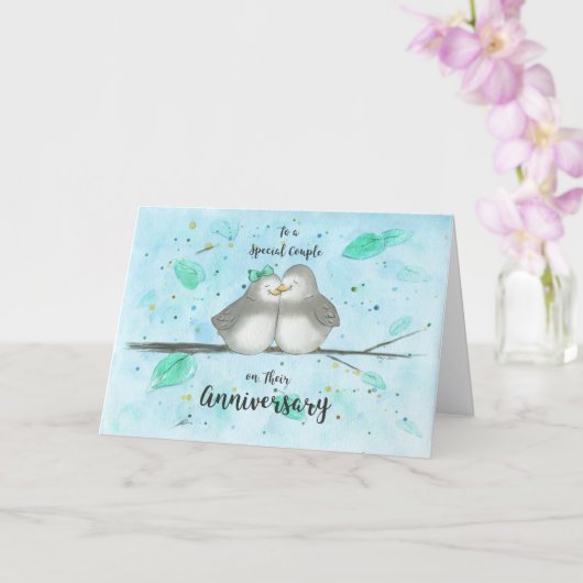 Lovebirds Anniversary Card for a Special Couple    カード (蘭)