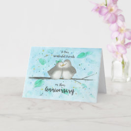 Lovebirds Anniversary Card for Friends             カード