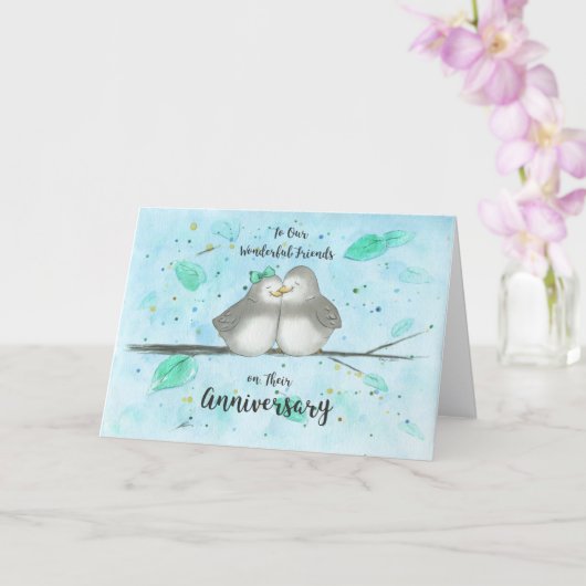 Lovebirds Anniversary Card for Friends             カード (蘭)