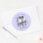 Lovebirds Birdこの本は蔵書票 ラウンドシール (封筒)