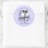 Lovebirds Birdこの本は蔵書票 ラウンドシール (バッグ)