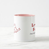 Lovebirds Forever Personalized Couple Coffee Mug マグカップ (中央)